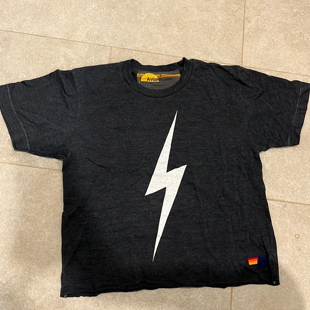 Lightning bolt tshirt aviator nation